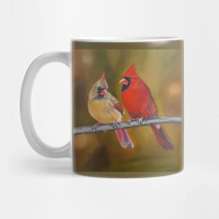 Northern Cardinal Pair painting Mug